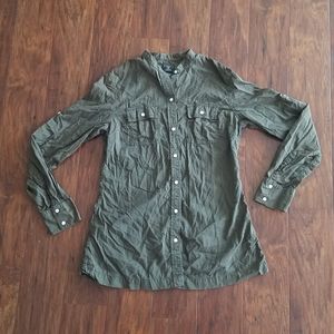 Lucky Brand Button Down Top Green {Large}